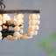 Lustre - luminaire suspendu en bois 4 lumières, chaîne réglable
