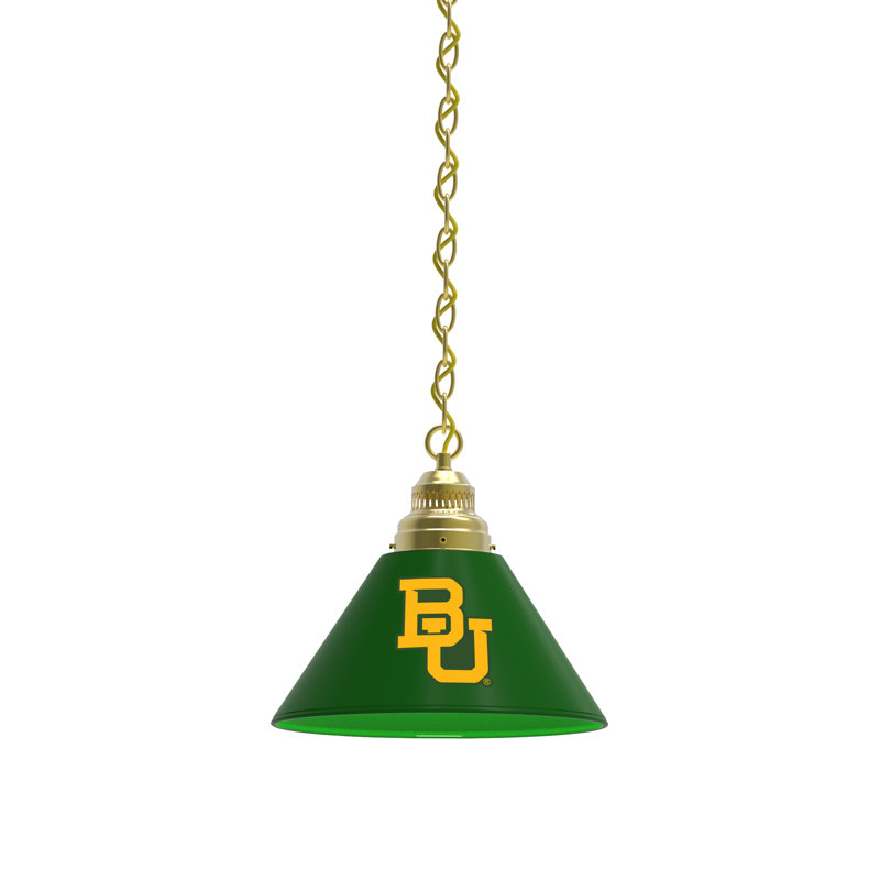 Luminaire suspendu conique à 1 lumière NCAA, Laiton, Bears de Baylor