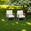 Ensemble de 2 fauteuils de patio en aluminium toutes saisons avec coussins épais-129890887