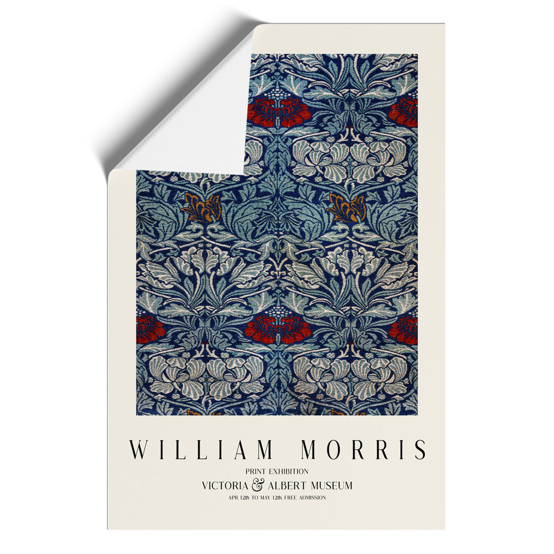 Tulip and Rose Print by William Morris - Frameless Print