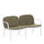 Coussin vert / cadre blanc