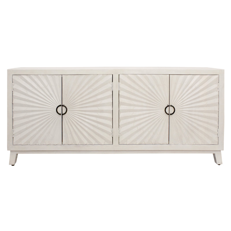 Buffet 4 portes Bayside en ivoire sur bois massif