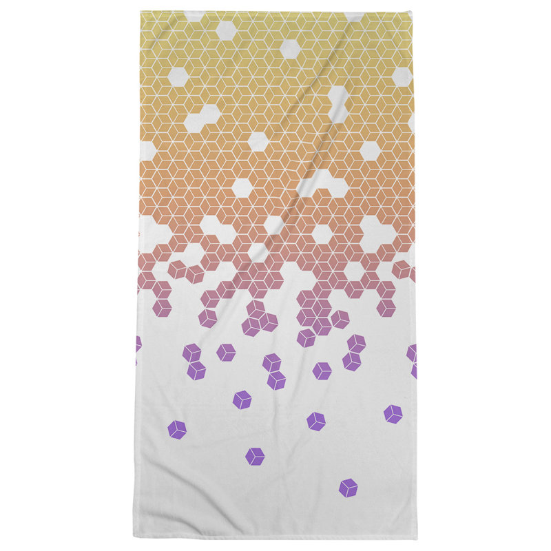 Serviette de bain cube culbuteur, Dégradé coucher de soleil