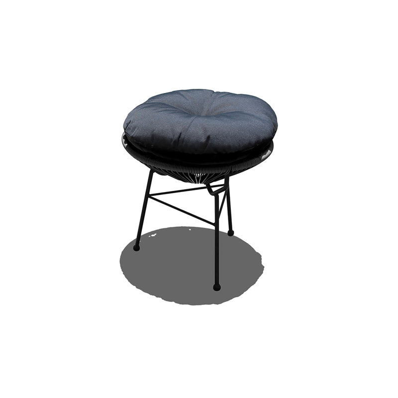 Acapulco Outdoor Round Side Table, Black, Candy Apple
