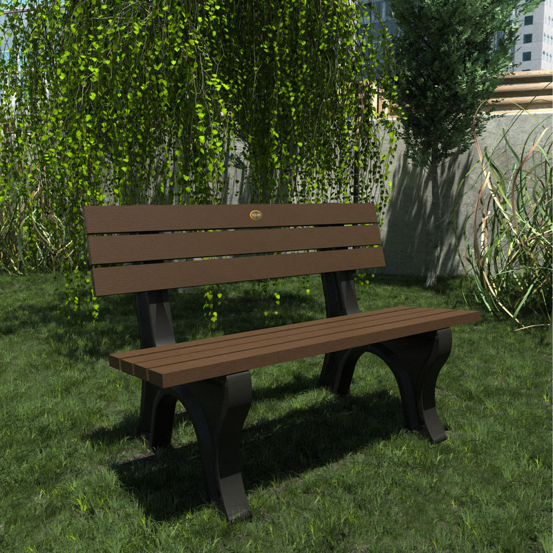 Swing Outdoor Bench, Weathered Acorn