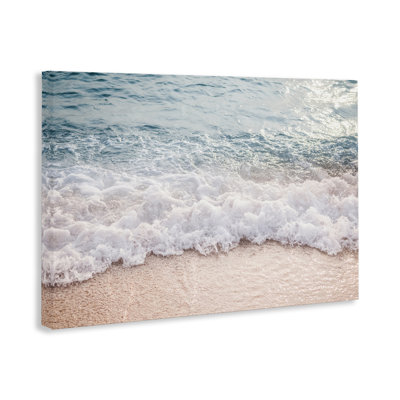 Art mural en toile aérienne «Ocean Foam» par Nataly White