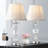 25" Modern Glass Table Lamp with USB A+C Ports, Touch Control for Bedroom,Living Room(Set of 2)
