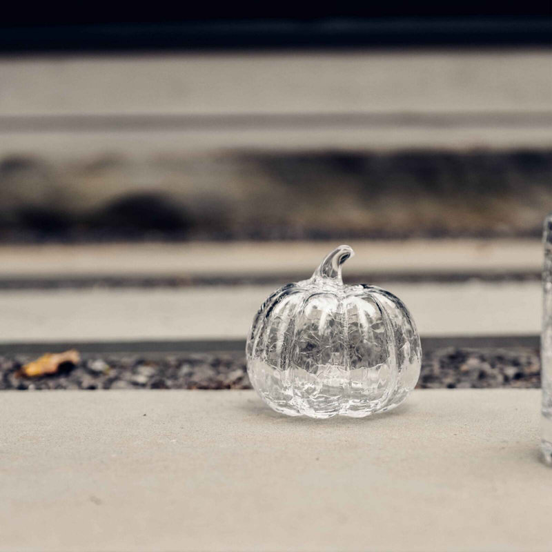 Crackle Pumpkin, 4.75"W x 4.75"D x 3.88"H