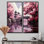 Art japonais, fleur de cerisier rose, grand art mural