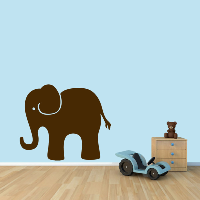 Adhésif décoratif éléphant, Brun