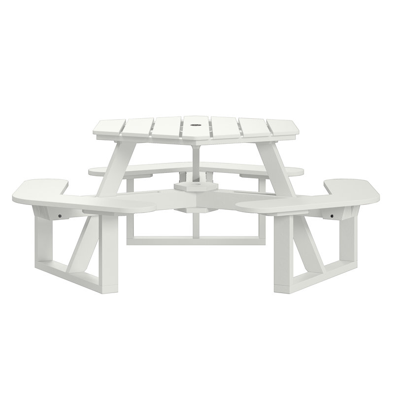 Table de pique-nique Shoreline, Blanc noix de coco