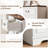 47 Inch Wide 6 Drawer Dresser – Double Vintage Chest of Drawers, Organizer for Bedroom, Living Room, Hallway, Entryway (White and Brown)-677542501