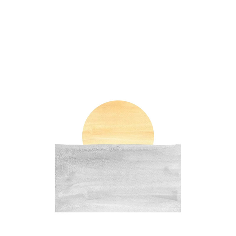 Grey And Yellow Sunset - Painting on Canvas, Wrapped Canvas, 101.6cm H x 66.04cm W x 3.81cm D