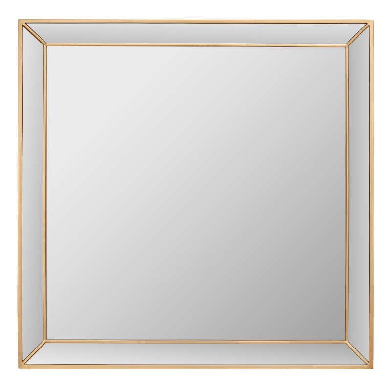 Tavonta Metal Wall Mirror, Gold