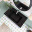 Meuble-lavabo simple avec plateau en quartz 35,4 po Shilap