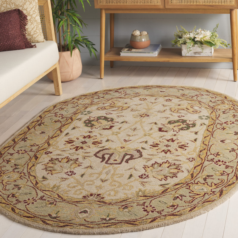 Dunbar Hand Tufted Wool Oriental Rug, Oval 4'6" x 6'6"