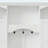Modern Farmhouse Hall Tree with Adjustable Shelves, Side Cabinets & 7 Hooks, White-467022340