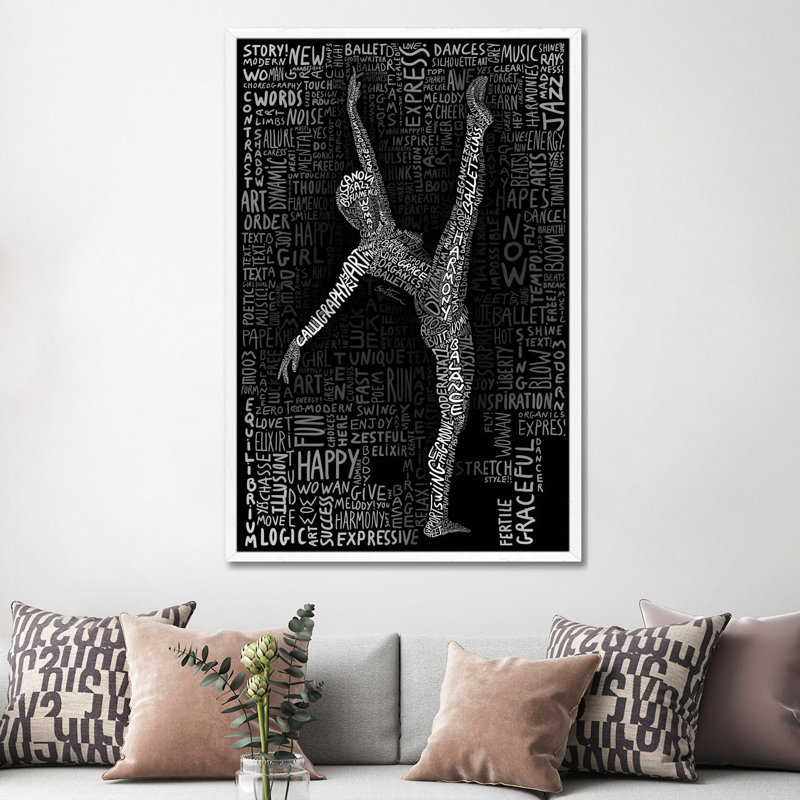 Dancer 1 Piece Wall Art on Canvas, 152.5 cm H x 101.5 cm W, White Framed