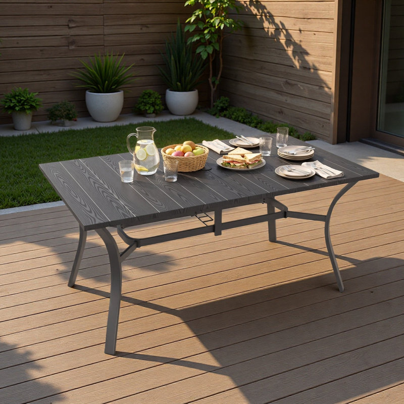 Table rectangulaire 1 pièce Oudoor, Noir