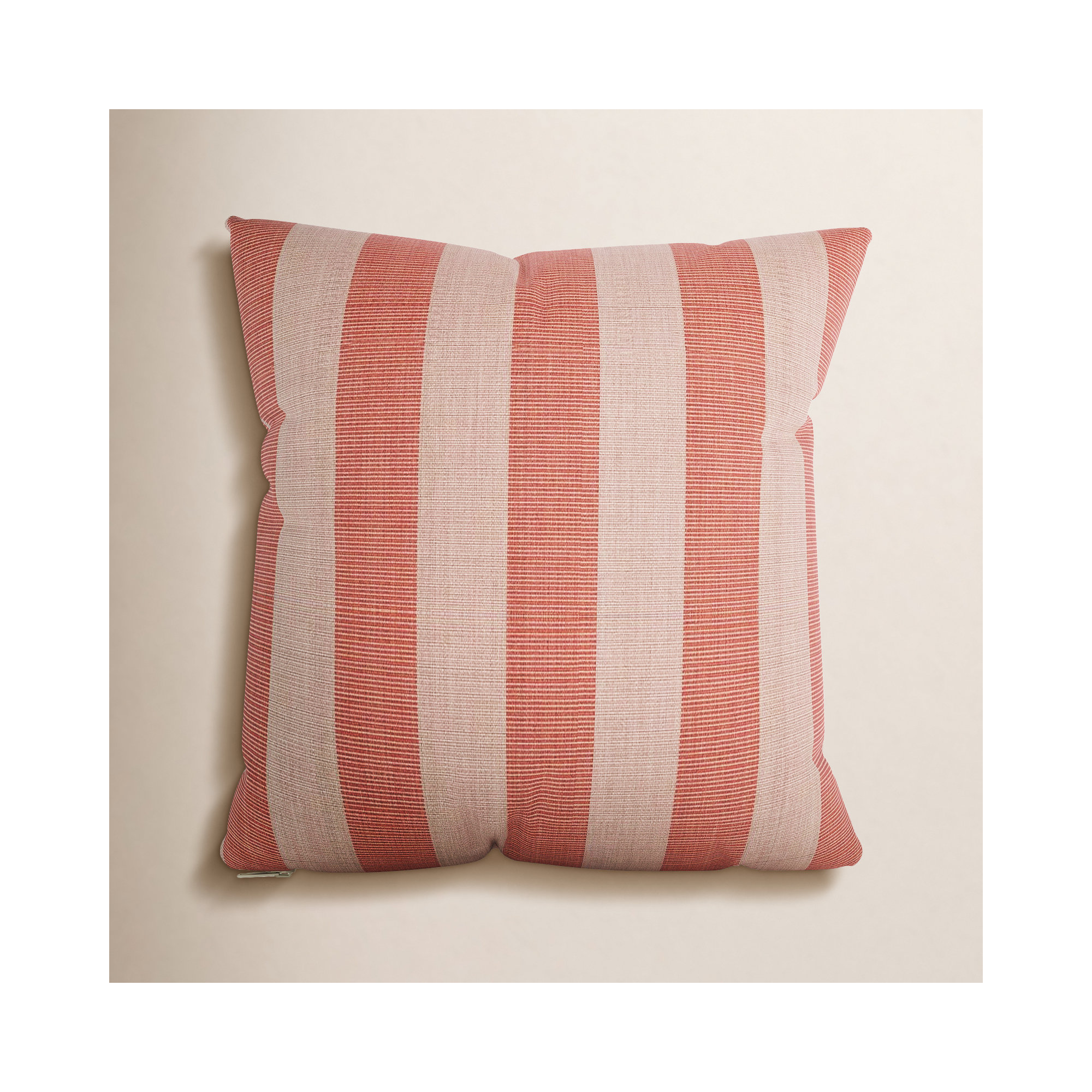Lani Sunbrella Outdoor/Indoor Throw Pillow, Square 20", Pink/Cream