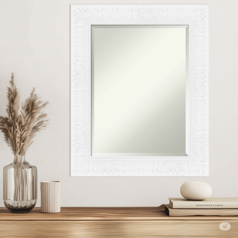 Miroir mural Luxe Blanc, Blanc, 30,75 po x 24,75 po