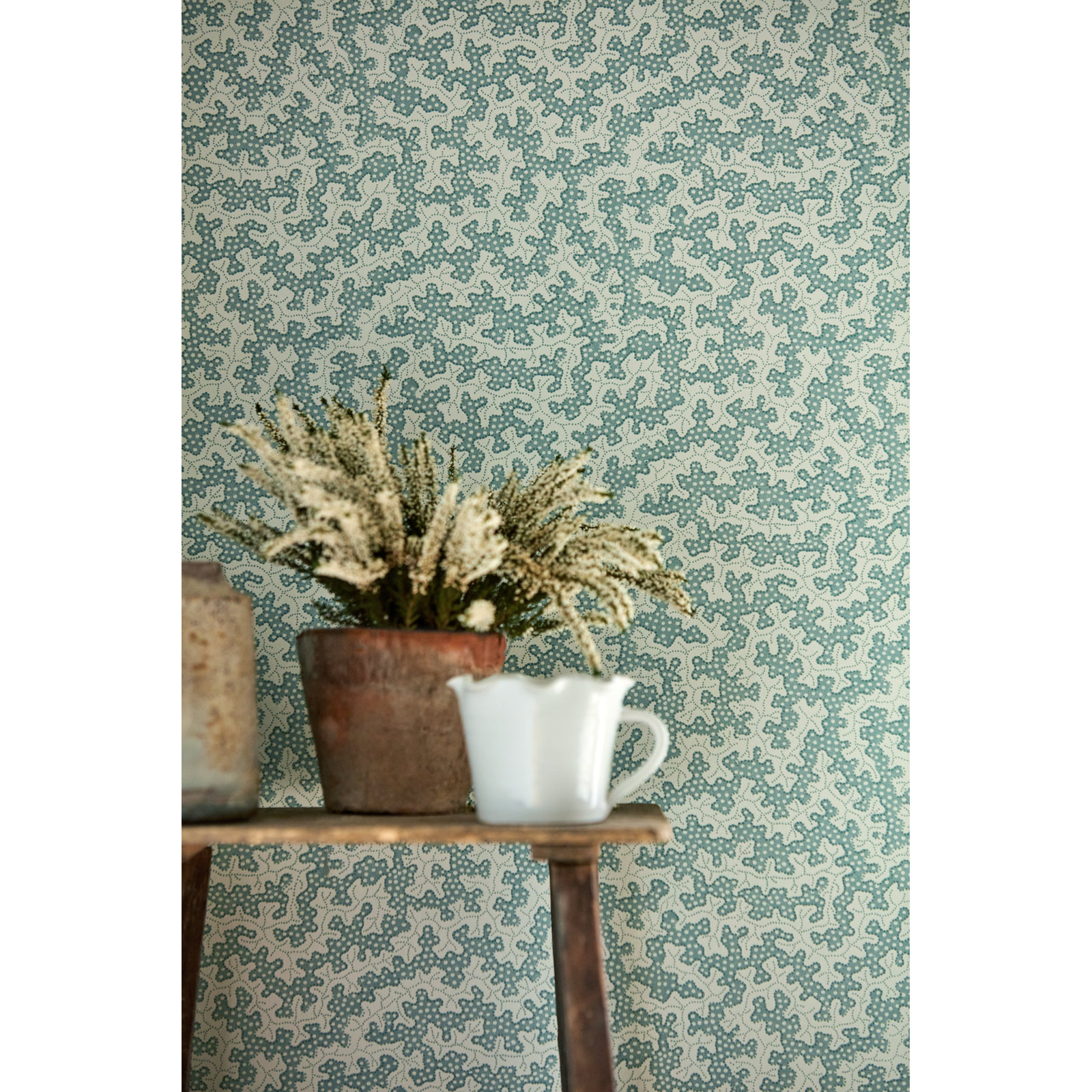 Arboretum Wallpaper Roll, Blue Clay