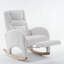 Nursery Rocking Chair With Adjustable Footrest-1166235332