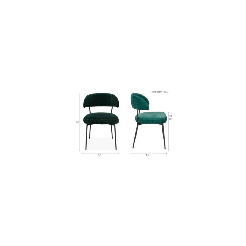 Chaise d'appoint rembourrée The Winner, Rose