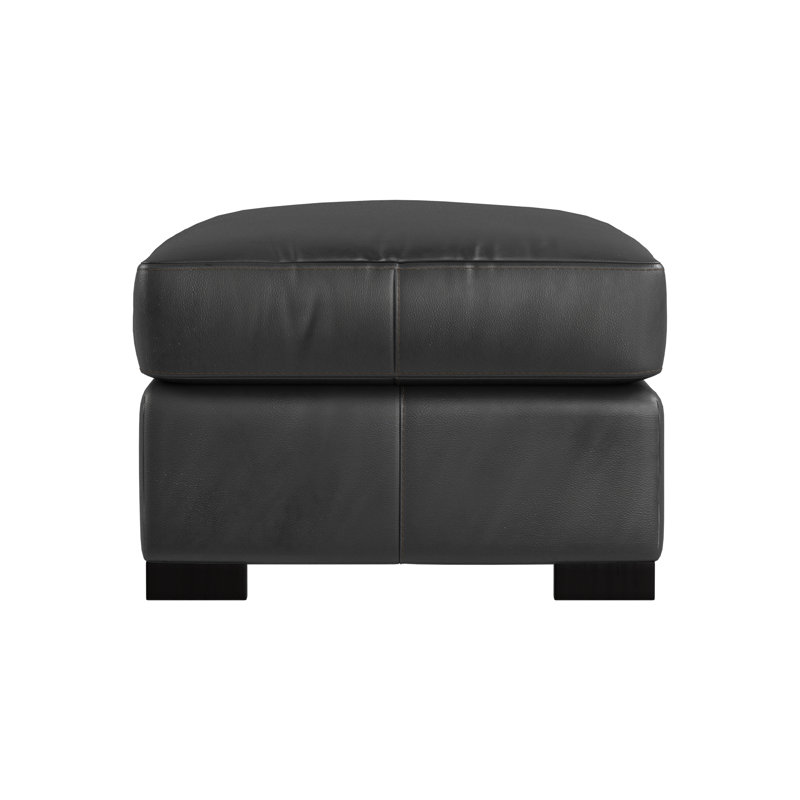 Bernhardt Germain Leather Ottoman