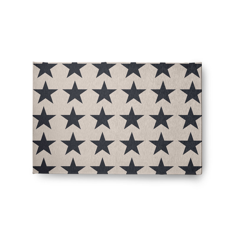 Tapis en chenille Stars Americana - CRGN1464BL74, Rectangle 2 pi x 3 pi