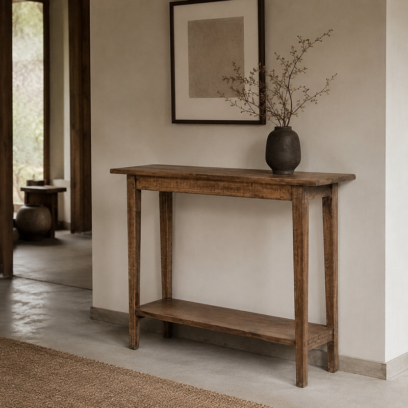 Camptown 36" Wide Small Console Table, Antique Natural