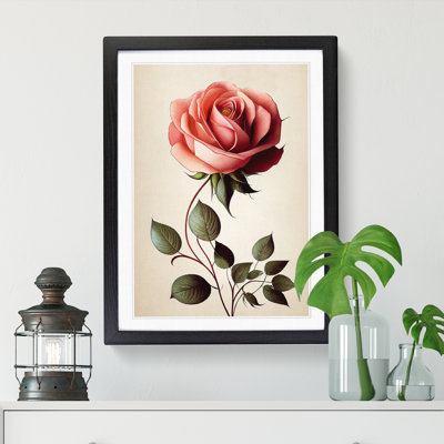 Kila Rose Flower Art Nouveau - Single Picture Frame Print