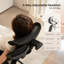 Chaise de bureau ergonomique noire Cablady-1558858988