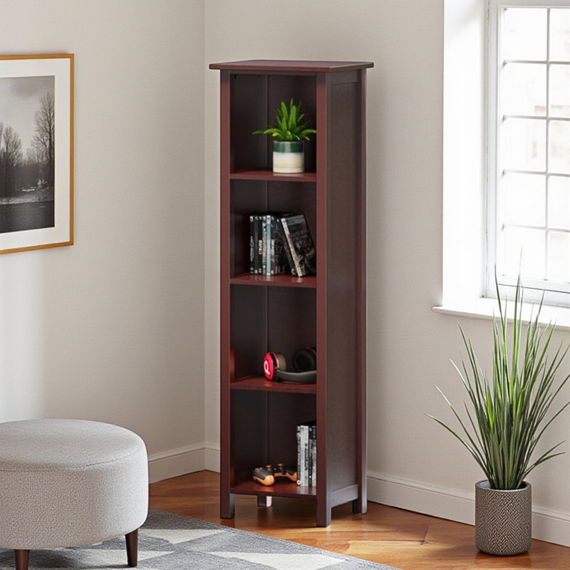 Étagère de rangement Preston 5 avec paniers en tissu brun, H 55,7 po x l 16,18 po x P 12,77 po