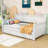 Dalena Twin Size Wood Daybed with Trundle-434450475