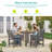 5 PCS Outdoor HIPS Dining Set, All-Weather Patio Table and Chairs W/ Umbrella Hole, Low Maintenance for Porch, Backyard-745781954