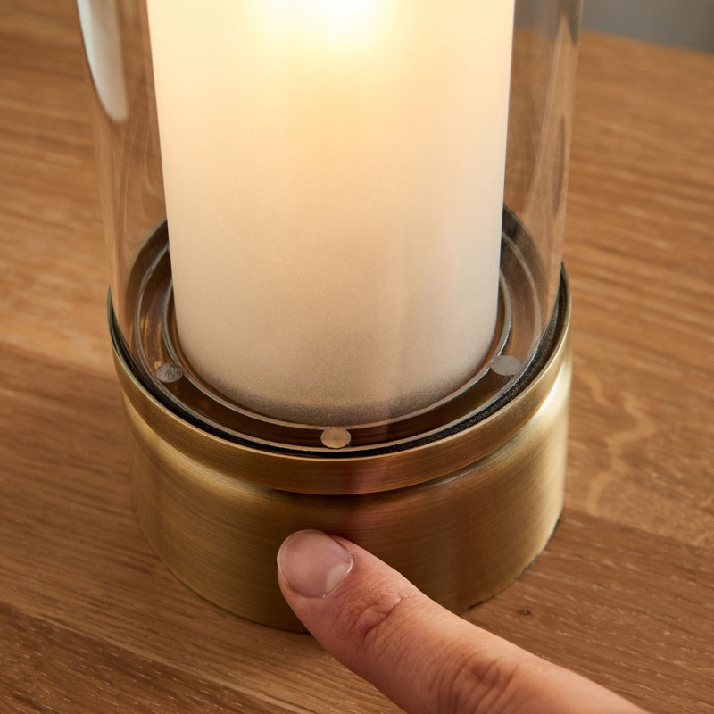 Glass Desk Lamp, Gold