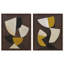 «Nod to Modernism Duo», ensemble de décorations murales modernes imprimées en acrylique encadrées par Art Remedy, cadre noir, 30 x 36-135314120-135314134