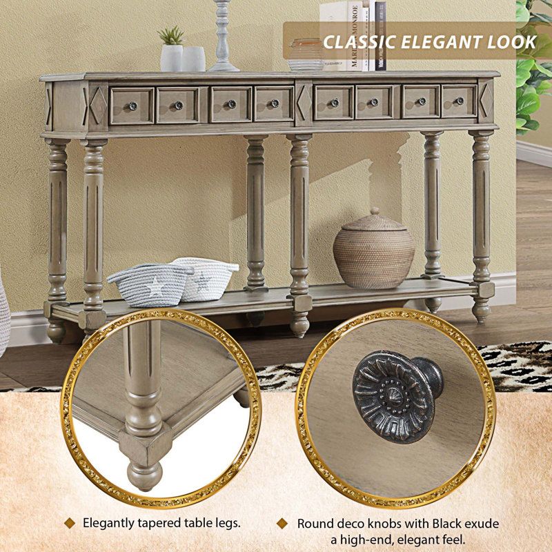 Kulick 58'' Console Table, Rustic Brown