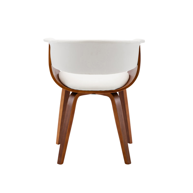 48cm H Polyurethane Upholstered Armchair, White