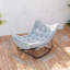 Fauteuil à bascule d'extérieur surdimensionné pour l'extérieur, gris foncé