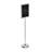 11"W x 17"H Two-Sided Slide-In Floor Stand on Chrome Base