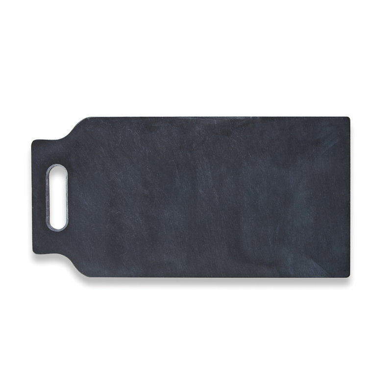 Plateau et plateau à fromage en marbre noir Jorolf, H 1 po x l 18 po x L 9 po