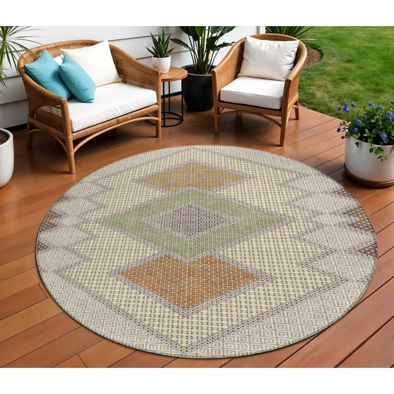 Tapis d'intérieur rond 8 po