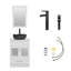 Ensemble de meuble-lavabo simple 24 po avec miroir Andoro-2118612509-2118612508