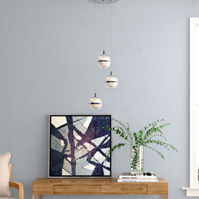 Luminaire suspendu sphère 3 lumières DEL Eliset