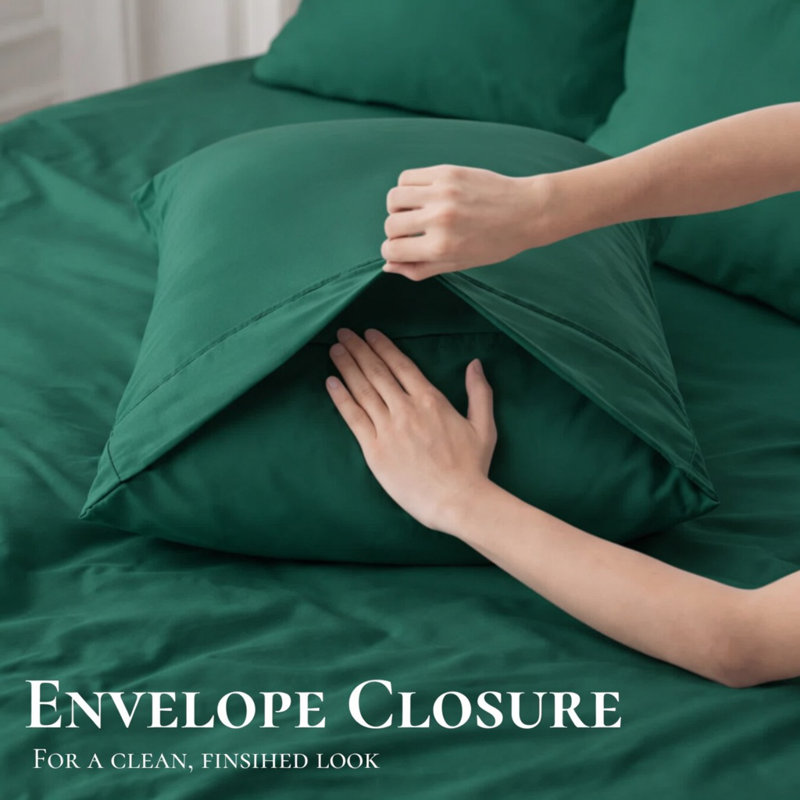 Ultra Soft Bamboo Sheet Set - 4 Pc Set - Wrinkle Resistant - Cooling Sheets with Deep Pockets, Emerald