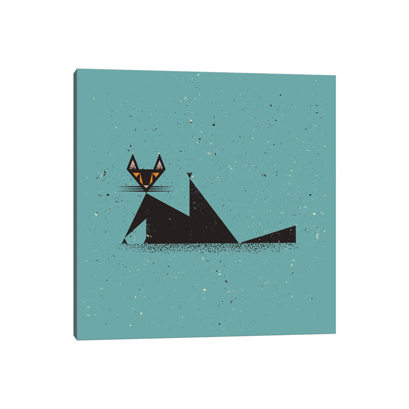 Black Cat by Amer Karic - No Frame Gallery-Wrapped Canvas Giclée on Canvas, 66.04cm H x 66.04cm W