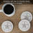 Stoneware Round 4 Piece Coaster Set