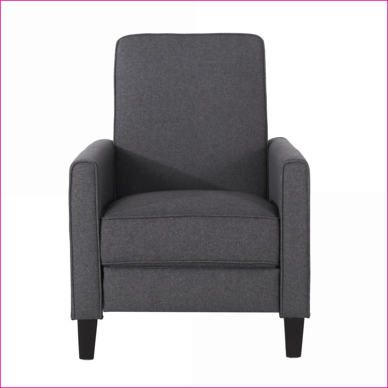 Fauteuil inclinable, contemporain en tissu à dossier poussoir - Fumée | Conception compacte pour petits espaces